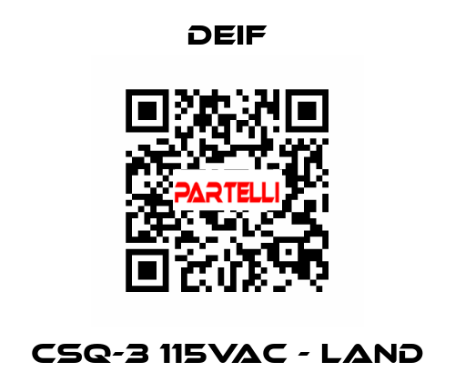 CSQ-3 115VAC - Land Deif