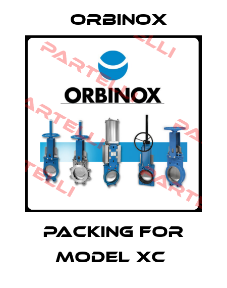 PACKING FOR MODEL XC  Orbinox