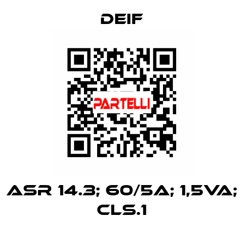 ASR 14.3; 60/5A; 1,5VA; CLS.1 Deif