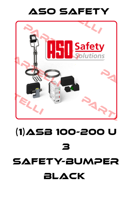 (1)ASB 100-200 U 3 SAFETY-BUMPER BLACK  Aso