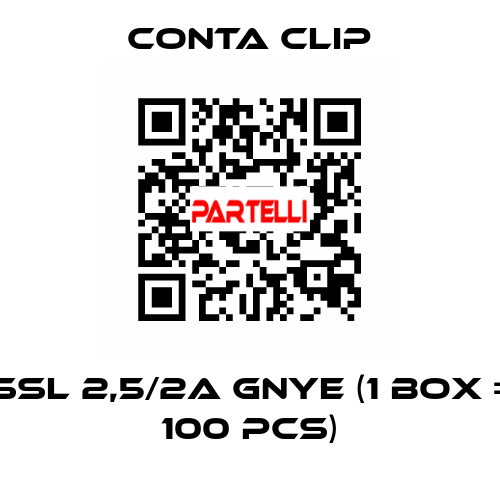 SSL 2,5/2A GNYE (1 box = 100 pcs) Conta Clip