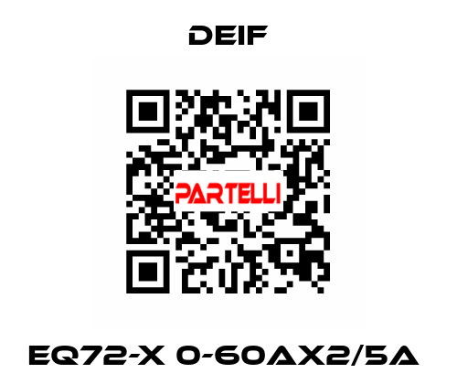 EQ72-X 0-60AX2/5A  Deif