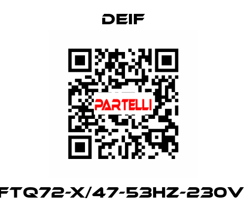 FTQ72-X/47-53HZ-230V  Deif