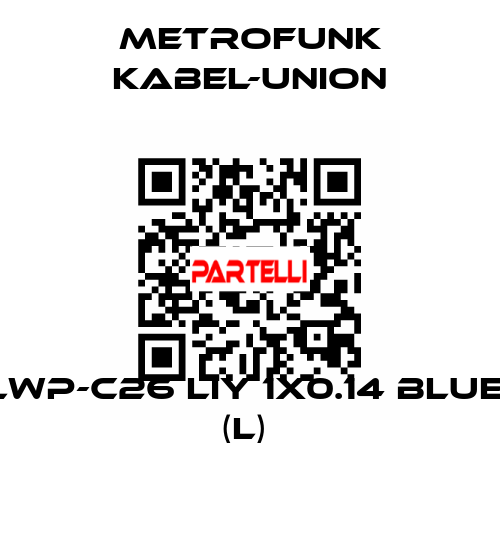 LWP-C26 LIY 1x0.14 blue  (L)  METROFUNK KABEL-UNION