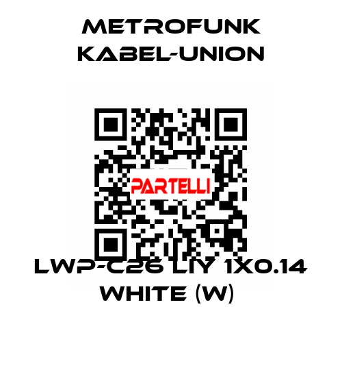 LWP-C26 LIY 1x0.14 white (W)  METROFUNK KABEL-UNION