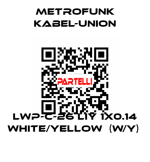 LWP-C-26 LIY 1x0.14 white/yellow  (W/Y)  METROFUNK KABEL-UNION