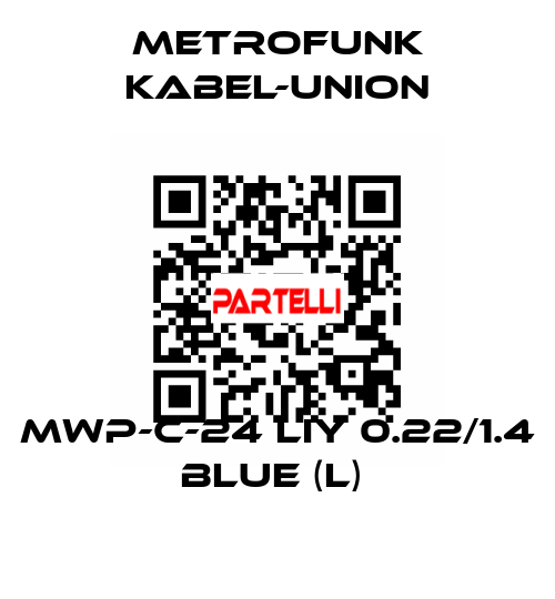 MWP-C-24 LIY 0.22/1.4 blue (L)  METROFUNK KABEL-UNION