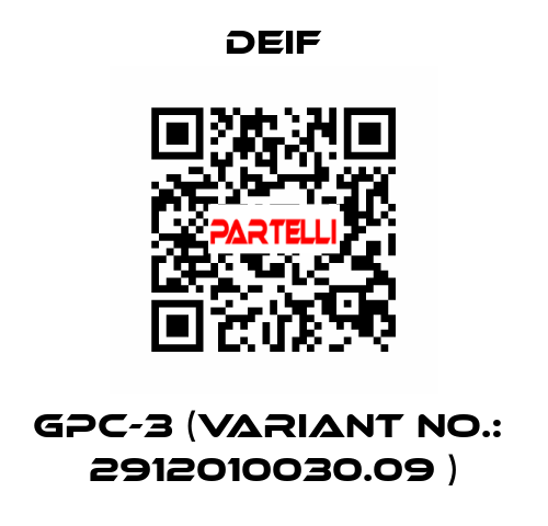 GPC-3 (Variant no.:  2912010030.09 ) Deif