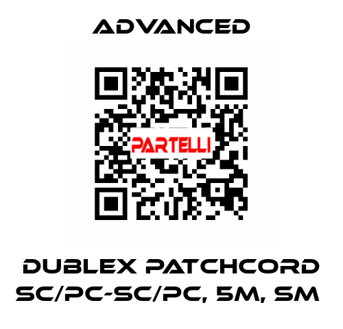 Dublex Patchcord SC/PC-SC/PC, 5m, SM  Advanced