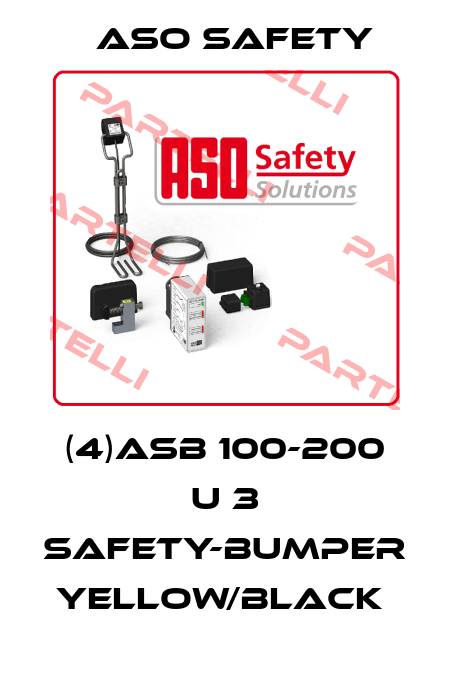 (4)ASB 100-200 U 3 SAFETY-BUMPER YELLOW/BLACK  Aso