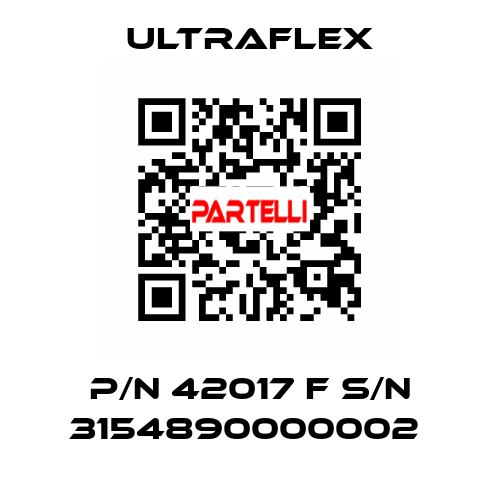 P/N 42017 F S/N 3154890000002  Ultraflex