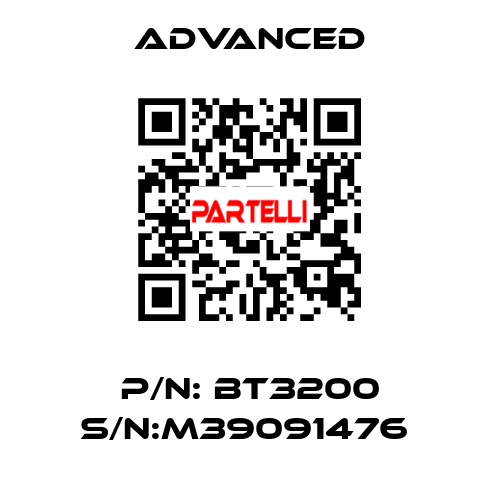P/N: BT3200 S/N:M39091476  Advanced