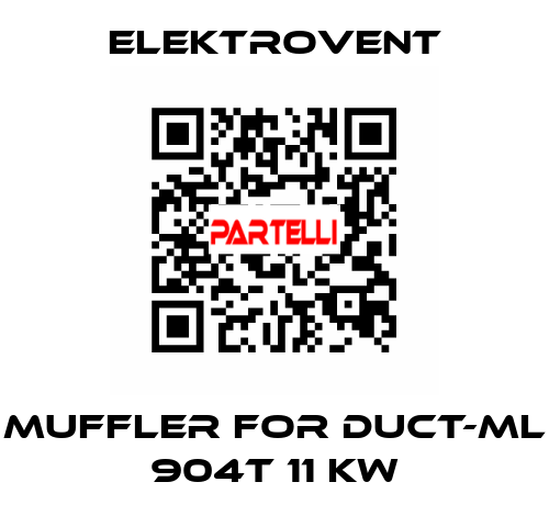 muffler for DUCT-ML 904T 11 kw ELEKTROVENT