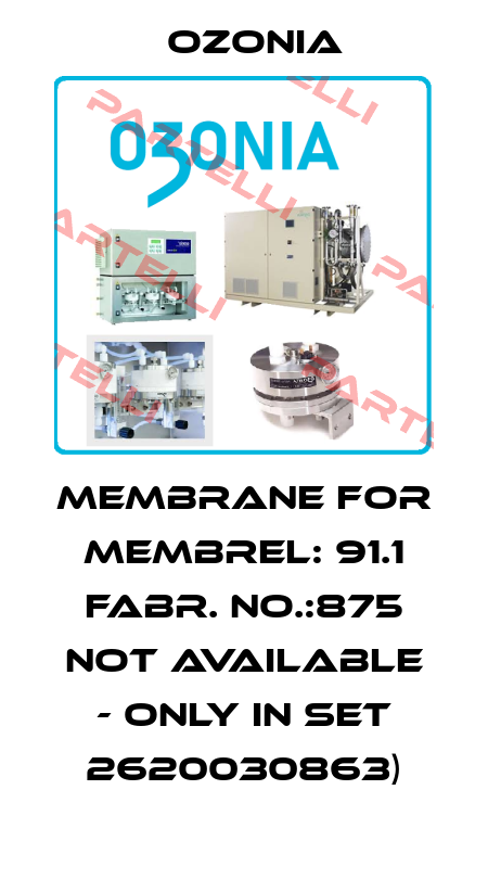 membrane for Membrel: 91.1 Fabr. No.:875 not available - only in set 2620030863) OZONIA