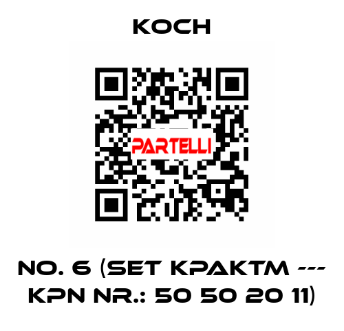 No. 6 (Set KPAKTM --- KPN Nr.: 50 50 20 11) KOCH