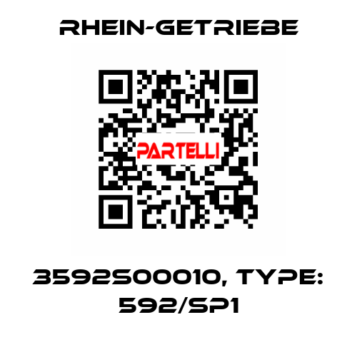 3592S00010, Type: 592/Sp1 Rhein-Getriebe