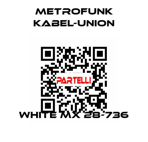 white MX 28-736 METROFUNK KABEL-UNION