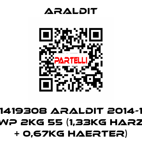 1419308 ARALDIT 2014-1 WP 2KG 55 (1,33KG HARZ + 0,67KG HAERTER) Araldit