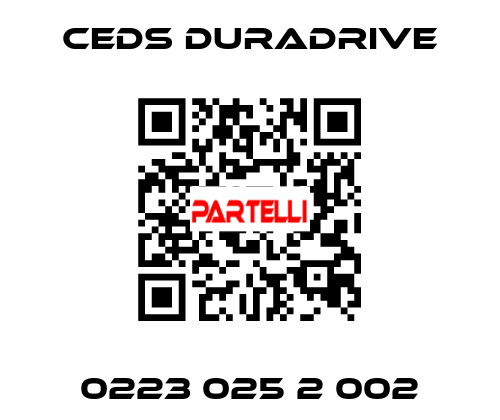 0223 025 2 002 Ceds Duradrive
