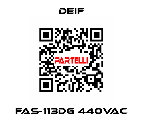 FAS-113DG 440VAC Deif
