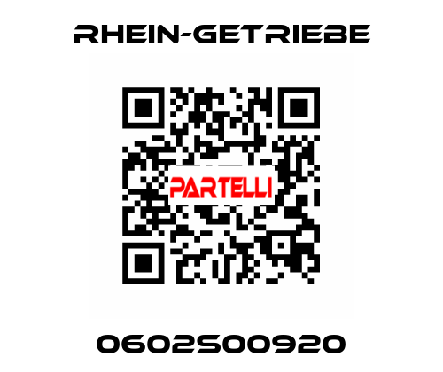 0602S00920 Rhein-Getriebe