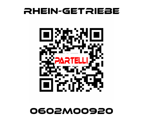 0602M00920 Rhein-Getriebe