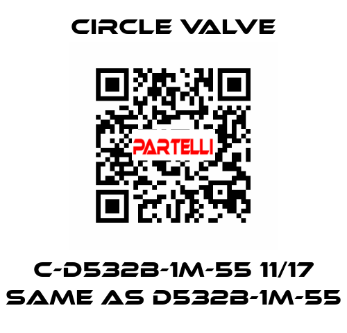 C-D532B-1M-55 11/17 same as D532B-1M-55 Circle Valve