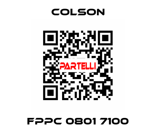 FPPC 0801 7100 Colson