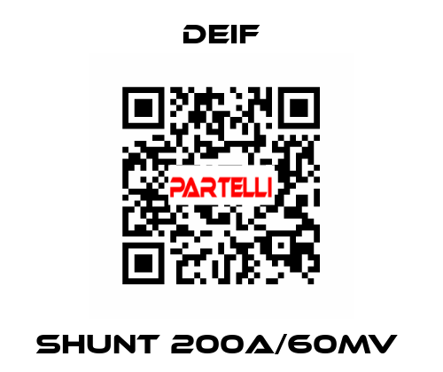 SHUNT 200A/60MV  Deif