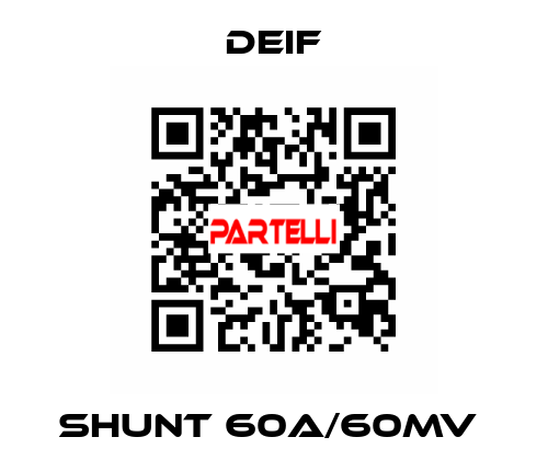 SHUNT 60A/60MV  Deif