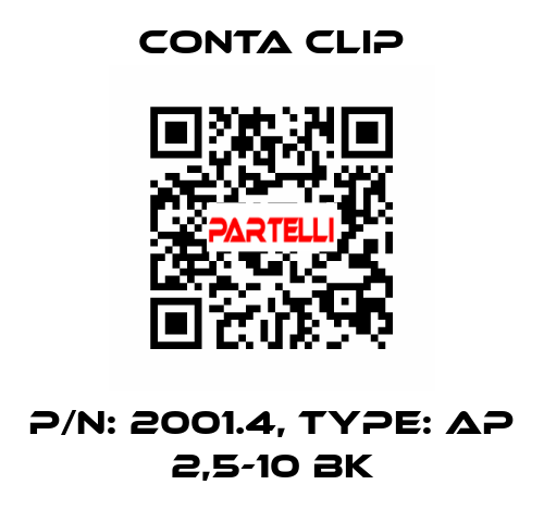 P/N: 2001.4, Type: AP 2,5-10 BK Conta Clip