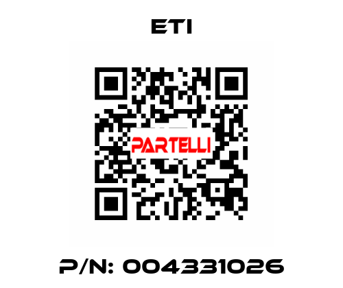 P/N: 004331026 Eti