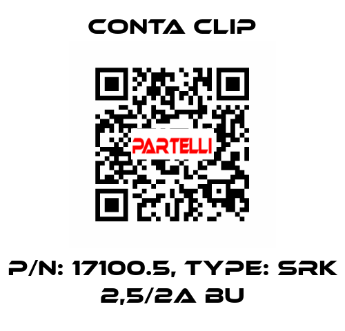 P/N: 17100.5, Type: SRK 2,5/2A BU Conta Clip