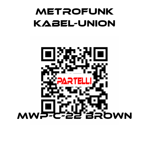 MWP-C-22 brown METROFUNK KABEL-UNION