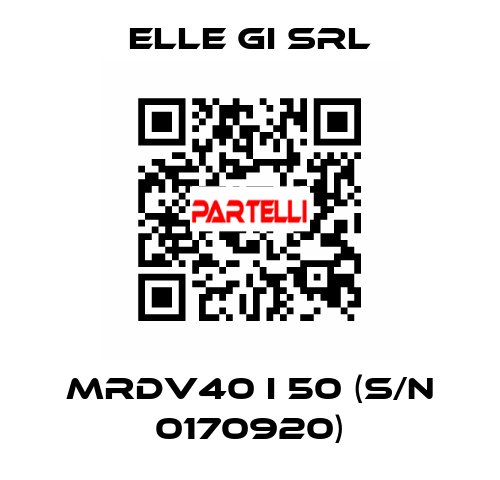 MRDV40 I 50 (s/n 0170920) ELLE GI SRL