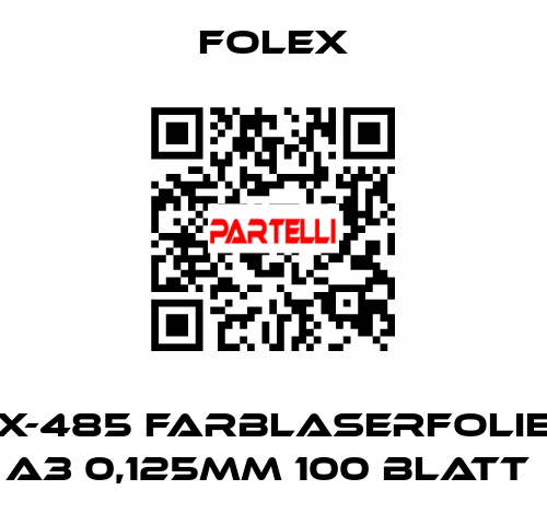 X-485 FARBLASERFOLIE A3 0,125MM 100 BLATT  Folex