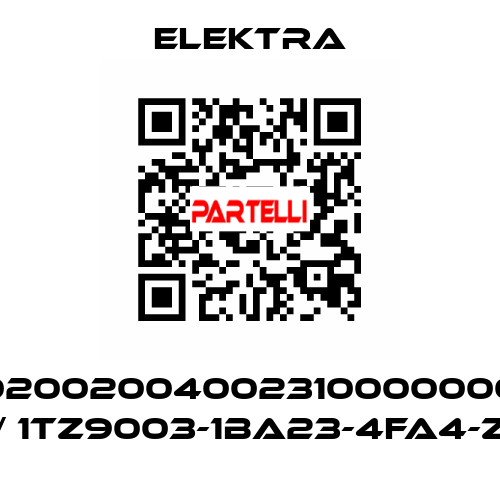 02002004002310000000 / 1TZ9003-1BA23-4FA4-Z ELEKTRA