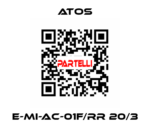 E-MI-AC-01F/RR 20/3 Atos