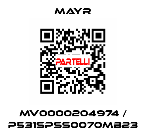 MV0000204974 / P531SPSS0070MB23 Mayr