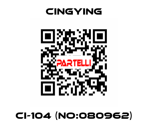 CI-104 (No:080962) CingYing