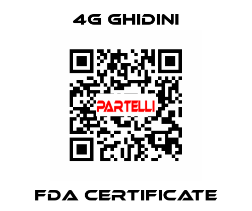 FDA Certificate 4G Ghidini