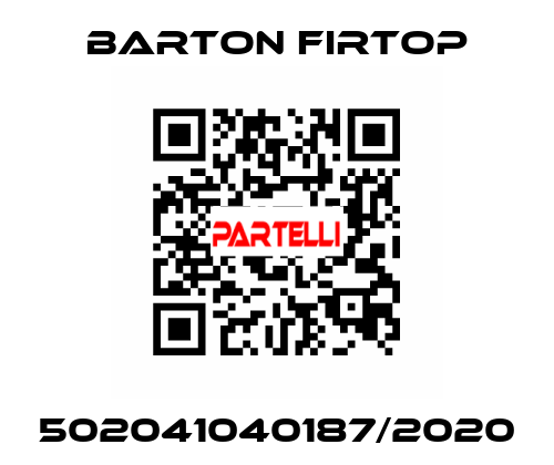 502041040187/2020 Barton Firtop