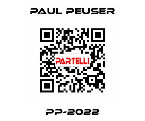 PP-2022 PAUL PEUSER