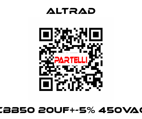 CBB50 20uF+-5% 450VAC ALTRAD
