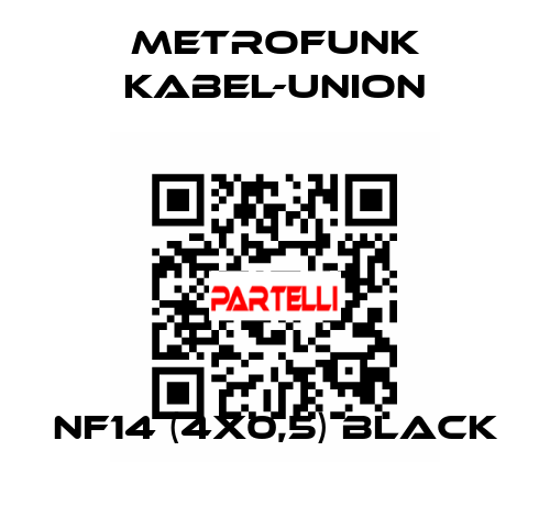 NF14 (4x0,5) Black METROFUNK KABEL-UNION