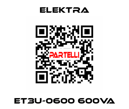 ET3U-0600 600VA ELEKTRA