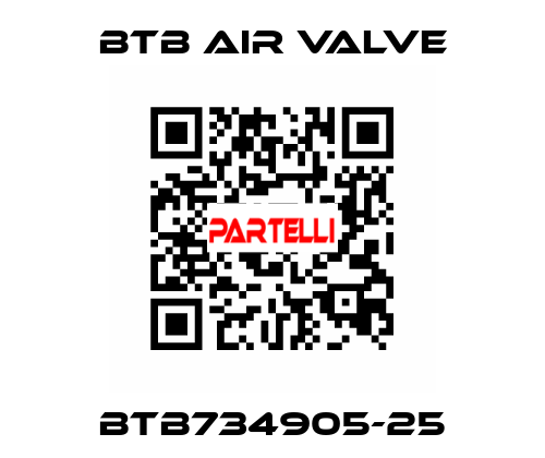 BTB734905-25 BTB AIR VALVE