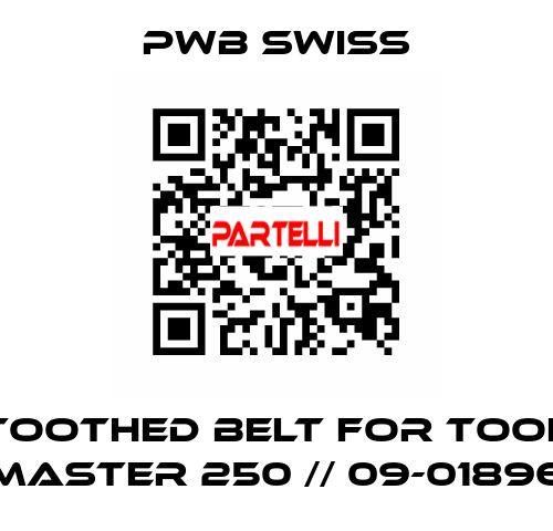 toothed belt for Tool Master 250 // 09-01896 PWB Swiss