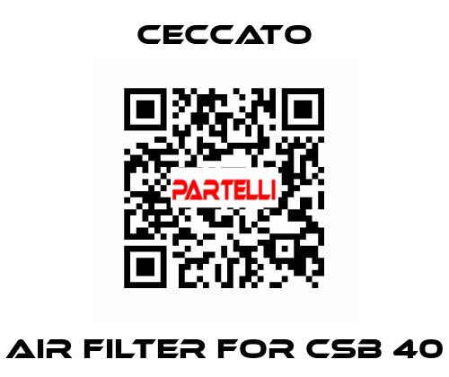Air Filter for CSB 40 Ceccato