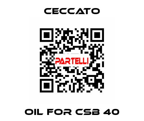 oil for CSB 40 Ceccato
